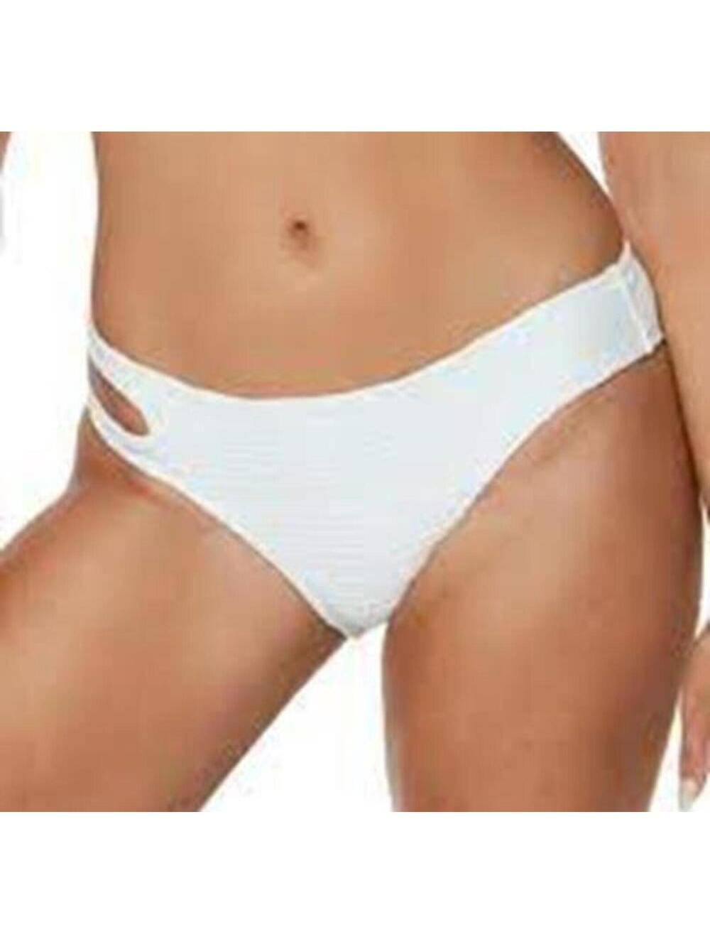 1457 Jessica Simpson Cutout Hipster Bikini Bottoms  WHITE size XL new